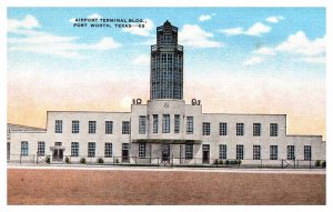 Postcard AIRPORT SCENE Fort Worth Texas TX AU7875