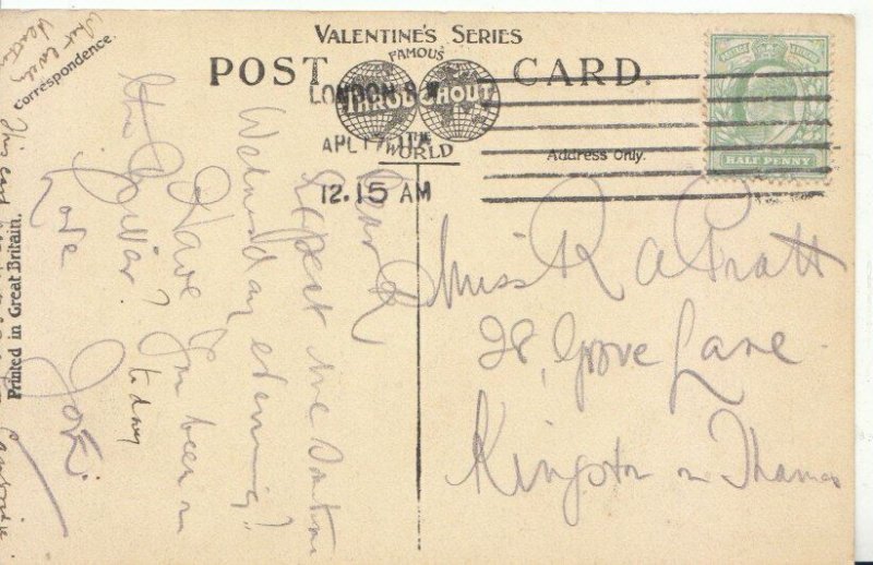 Genealogy Postcard - Pratt - 28 Grove Lane - Kingston on Thames - Ref 5529A