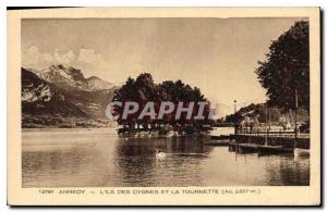 Modern Postcard Annecy L'Ile des Cygnes and the Spinner