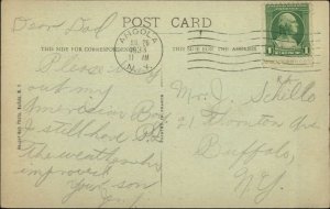 Boys Camp Weona Dinner Hour Buffalo NY YMCA c1930 Postcard