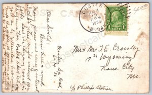 K43/ Custer South Dakota Postcard RPPC c1936 Original Sydney Stagecoach 312