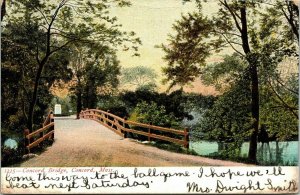 Concord Bridge Concord Mass WOF Antique Undivided Back Postcard 1c Stamp PM Vtg 