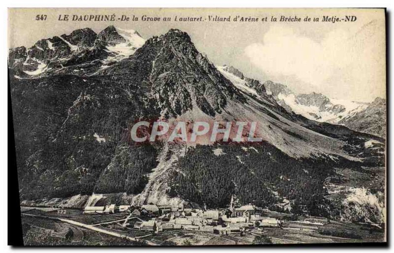 Old Postcard The Dauphine From the Grave Lautaret Villard d & # 39Arene and t...