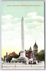 Kinley Monument Niagara Square Buffalo New York NY DB Postcard V21
