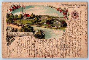 Hamburg Germany Postcard City ​​Moat General Cartography Exhibition 1897