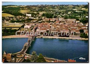 Postcard Modern Neuville sur Saone Rhone General Aerial view