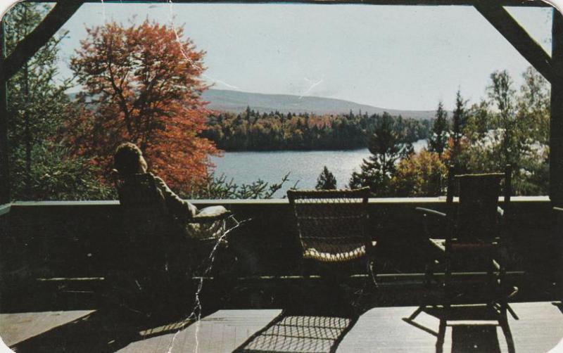 View from Hemlock Hall - Blue Mountain Lake - Adirondacks, New York - pm 1956