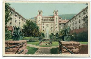 Court Hotel Colorado Glenwood Springs CO 1910c Phostint postcard