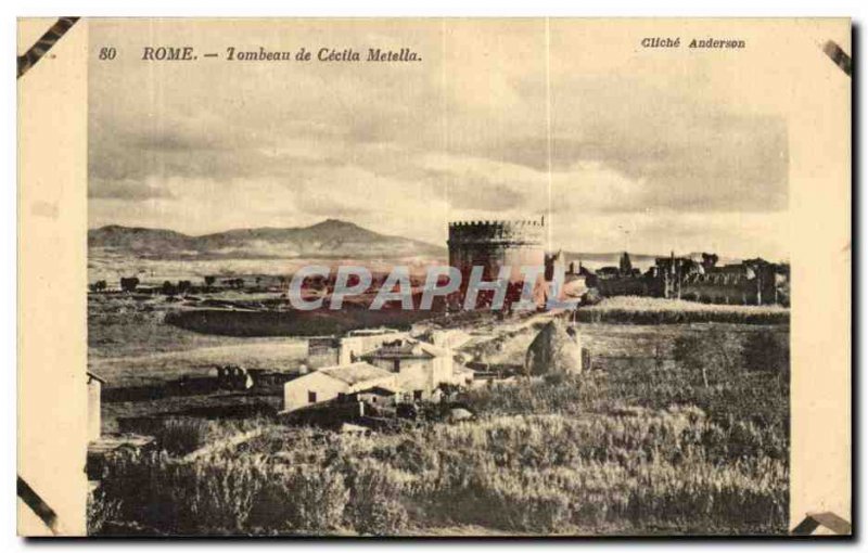 Italy Italia Rome Postcard Ancient Tomb of Cecilia Metella