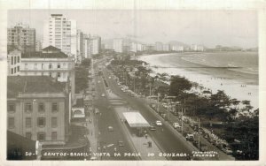 Brazil Santos Brasil Vista Da Praia Do Gonzaga RPPC 05.95