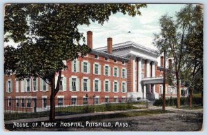 PITTSFIELD MA HOUSE OF MERCY HOSPITAL 1910's ERA LITHO-CHROME POSTCARD GERMANY
