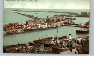 DOVER ENGLAND Harbour & New Pier c1910 Postcard