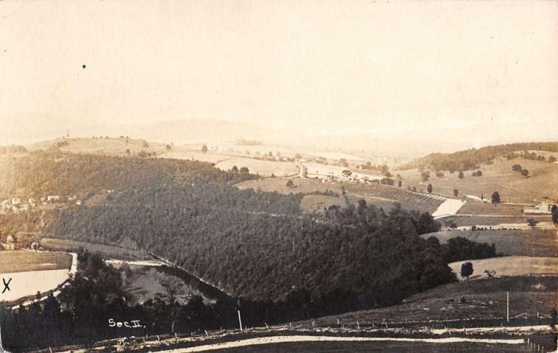 Laceyville ? Pennsylvania Birdseye View Real Photo Antique Postcard K10728