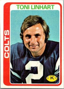 1978 Topps Football Card Toni Linhart Baltimore Colts sk7181