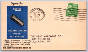 K44/ Hartford Connecticut Postcard '48 Socket Machine Screw Co Postal 419