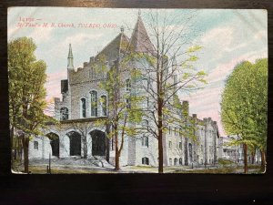 Vintage Postcard 1907-1915 St. Paul's M.E. Church Toledo Ohio (OH)