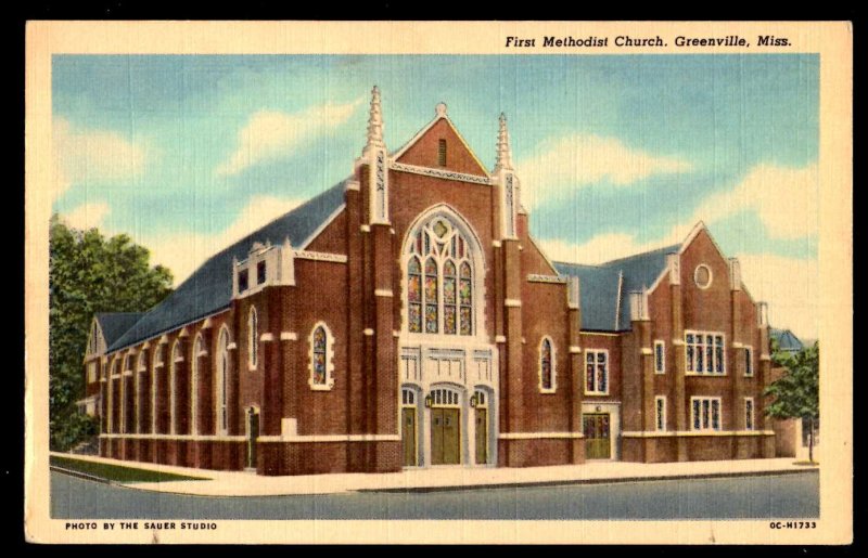 Mississippi GREENVILLE First Methodist Church in the Heart of Downtown ~ Linen