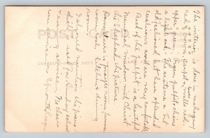 RPPC  Beautiful Colonial Church   Postcard