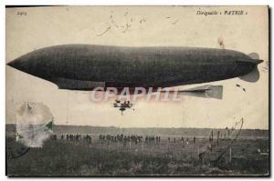 Old Postcard Jet Aviation Airship Zeppelin Patrie