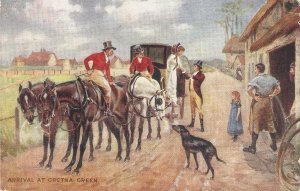 Arrival at Greetna Green. Horses Tuck Oilette Postcard # 9649