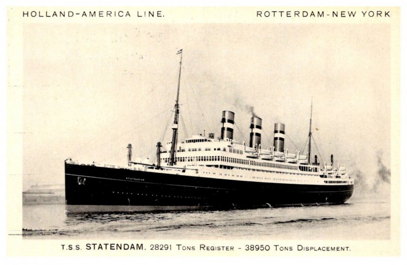 T.S.S. Statedom , Holand-America Line