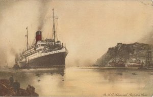 RMS Alaunia Cunard Line Ship Rare Antique Postcard