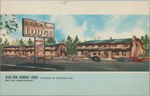 Postcard Alas/Kon Border Lodge Yukon Territory Canada