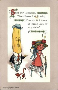 Fruit People Banama Man Fantasy Series 400 GW Bonte c1910 Postcard