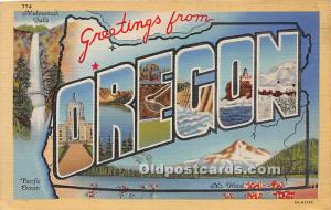 Greetings from Oregon, OR, USA Large Letter Unused 