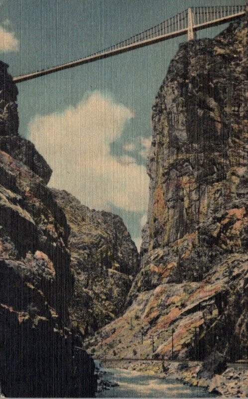 Colorado Scene In The Bottom Of The Royal Gorge 1956 Curteich