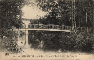 CPA LAMOTTE BEUVRON-Colonie de St-MAURICE-La Passerelle (26916)