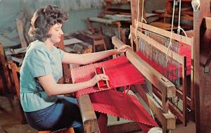 BRANSON, MO Missouri  COLLEGE~SCHOOL OF THE OZARKS~Girl Weaving Rug  Postcard