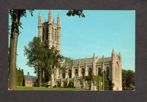 CT Chapel Trinity College Hartford Conn Connecticut Postcard
