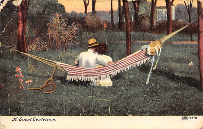 A Silent Confession Man and Woman in Hammock Tennis 1908 