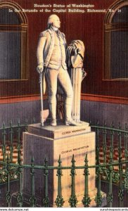 Virginia Richmond Houdon's Statue Of Washington In Rotunda Of Capitol Bu...