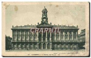 Old Postcard Cambrai L & # 39Hotel Town