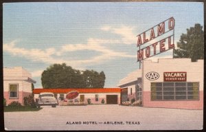 Vintage Postcard 1930-1945 Alamo Motel, So. First Street, Abilene, Texas