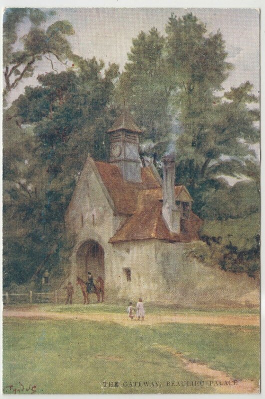 Hampshire; The Gateway, Beaulieu Abbey PPC, Unused, Artist Drawn  