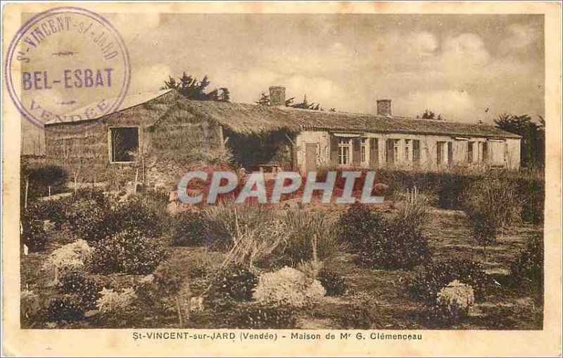 Old Postcard St Vincent on Jard Vendee