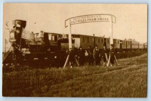 Master Photographers Postcard Union Pacific Railroad Directors At 100th Meridian