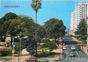 Postcard Europe Spain Pontevedra Alameda avenue 