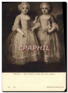 Old Postcard Fancy Beautiful Ms. Infante and Henriette Children Museum of Ver...