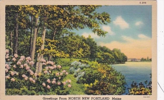 Maine Greetings From North New Portland 1938 Curteich