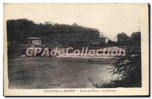 Old Postcard Chalons Sur Marne Bords De Marne Dam