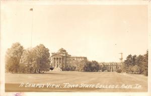 Ames Iowa~Iowa State College-University~Campus View~Water Tower~1940s RPPC