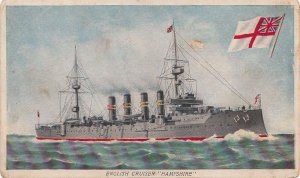 Postcard Ship English Cruiser Hampshire