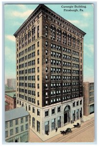 c1910 Carnegie Building Pittsburgh Pennsylvania PA Antique RI & Son Postcard