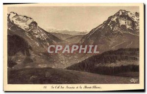 Old Postcard Col des Aravis and Mont Blanc