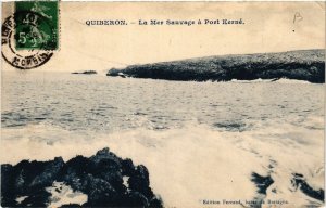 CPA QUIBERON - La Mer Sauvage a Port Kerne (431184)