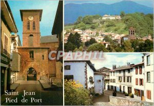 Modern Postcard St Jean Pied de Port Old Town and the Citadel